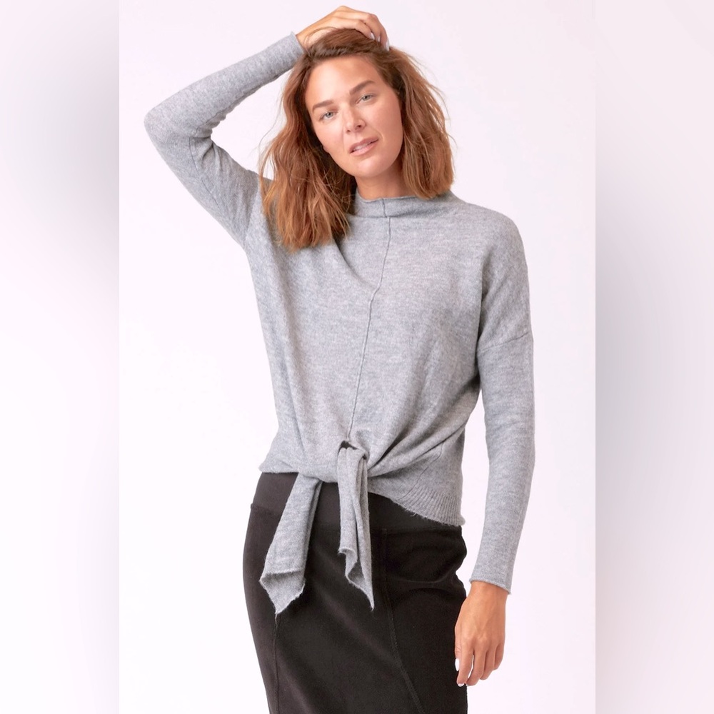 XCVI Isadora Turtleneck Top, Gray
